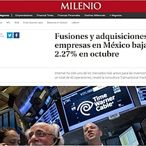 Fusiones y adquisiciones de empresas en Mxico bajan 2.27% en octubre
